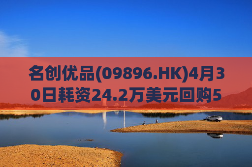 名创优品(09896.HK)4月30日耗资24.2万美元回购5.4万股
