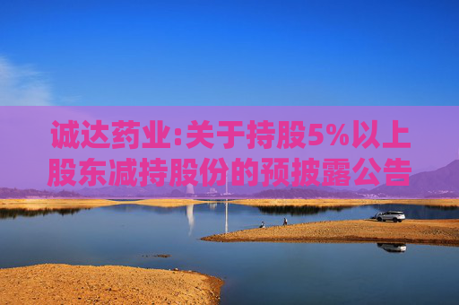 诚达药业:关于持股5%以上股东减持股份的预披露公告