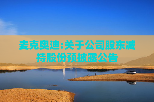 麦克奥迪:关于公司股东减持股份预披露公告