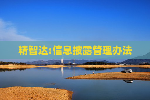 精智达:信息披露管理办法