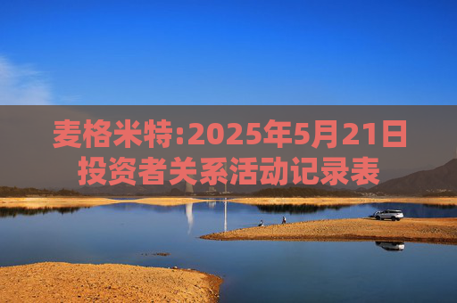 麦格米特:2025年5月21日投资者关系活动记录表