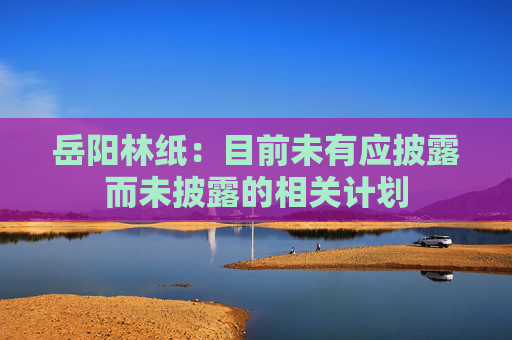 岳阳林纸：目前未有应披露而未披露的相关计划